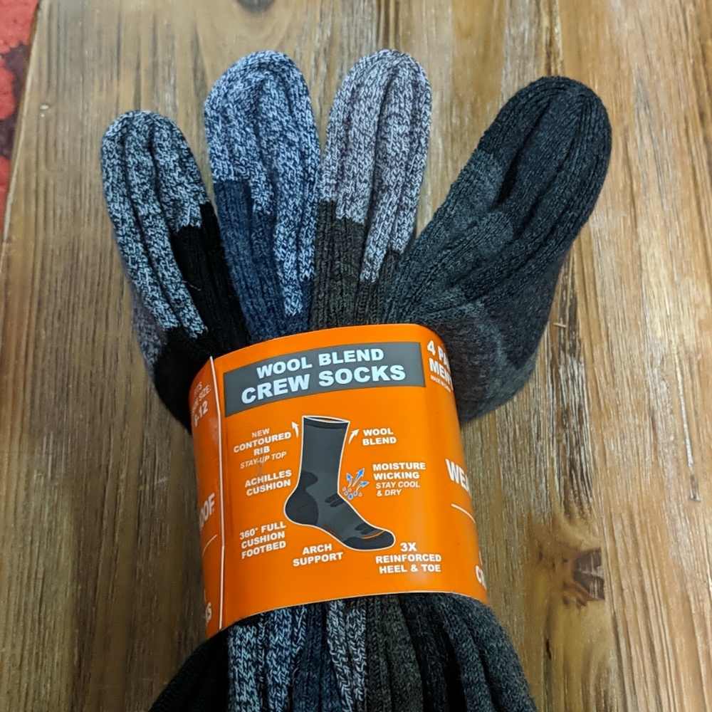 Weatherproof four-pack socks - Picture 2 of 2